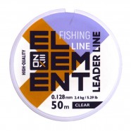 Волосінь на вудлище, ZEOX Element Leader Clear, 50м, перетин 0.128мм